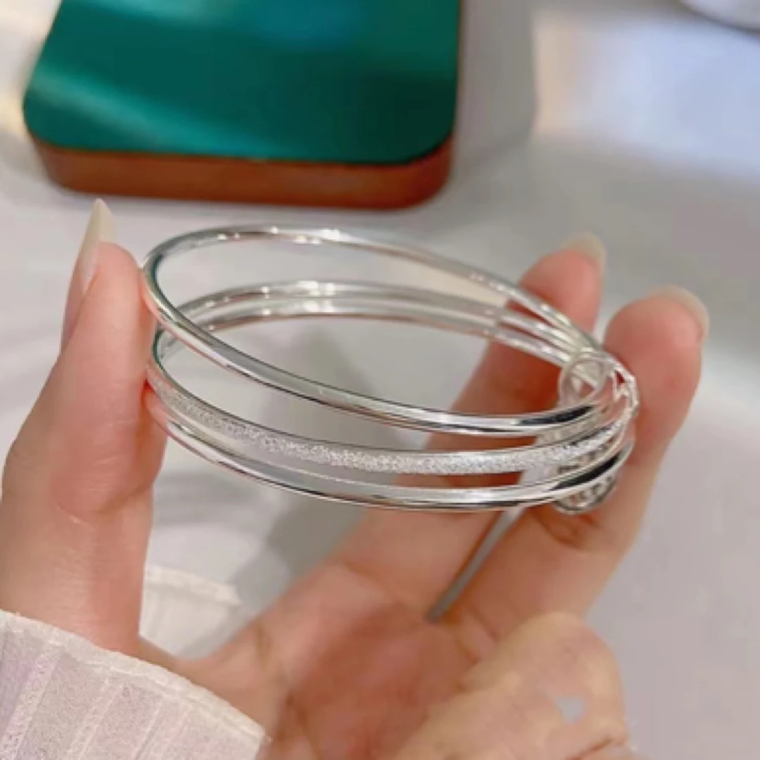 足银手镯 足银手镯 足银999.9实心福牌铃铛三生三世520送女友