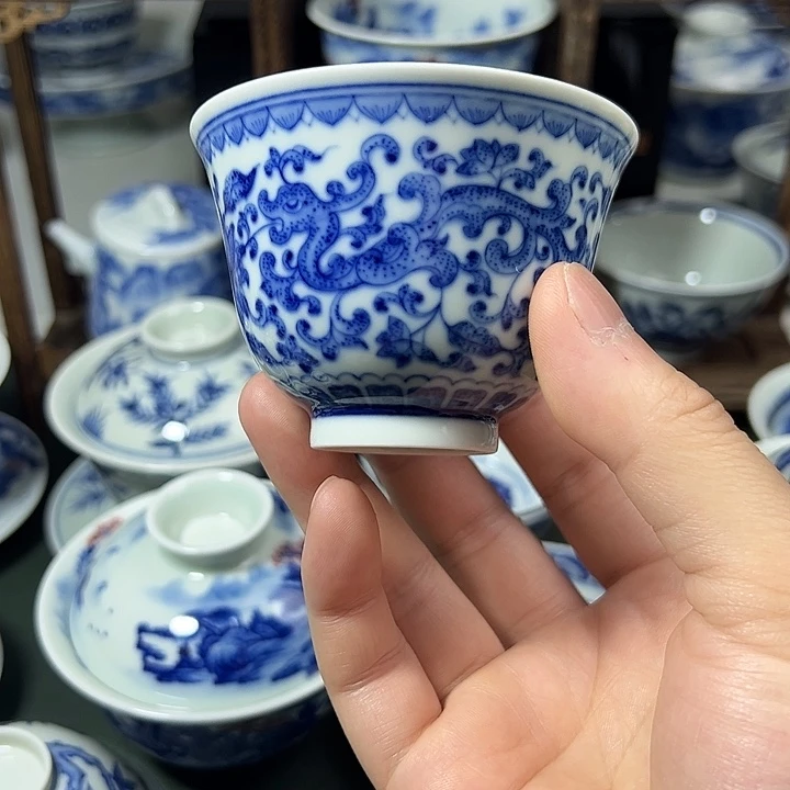 微瑕柴窑景德镇纯手工手绘