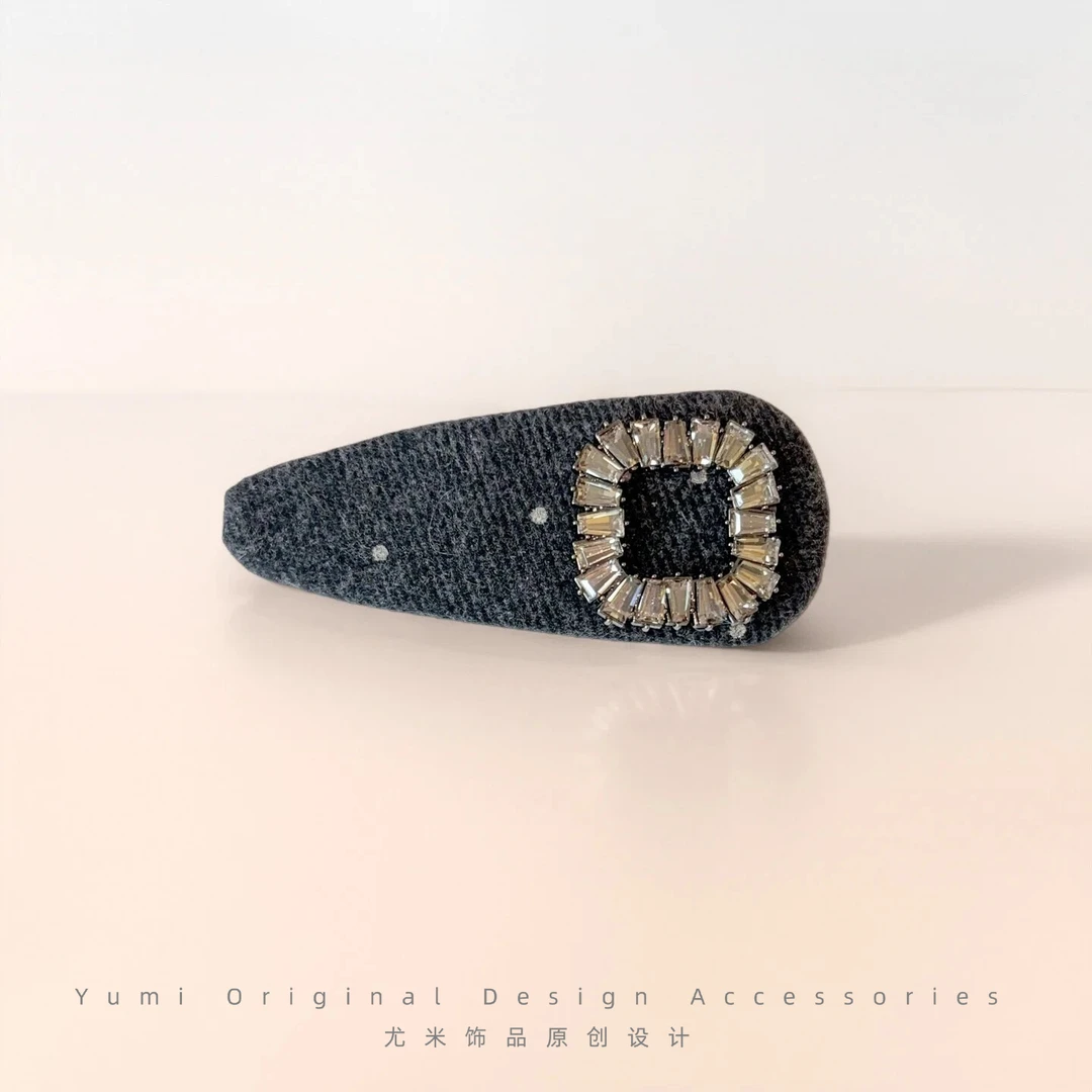 尤米法式女百搭香蕉夹精致发夹边夹简约休闲风A412