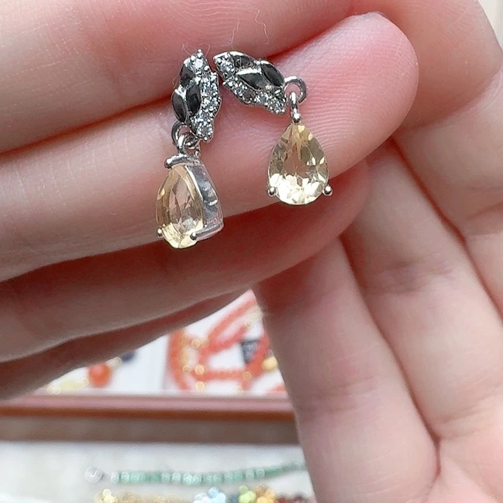 水晶耳饰未镶嵌耳钉