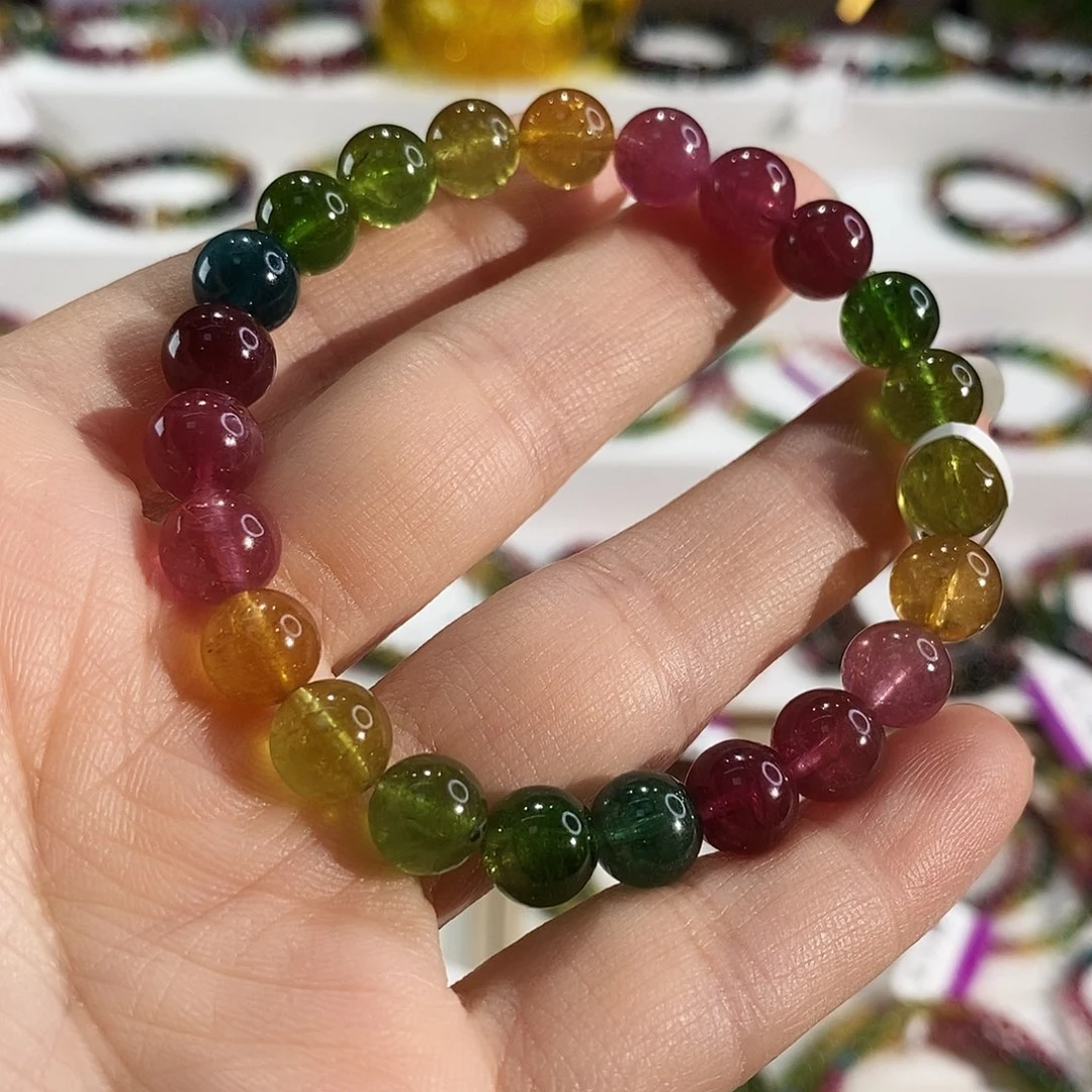 手链碧玺未镶嵌G2402素圈颜色微差