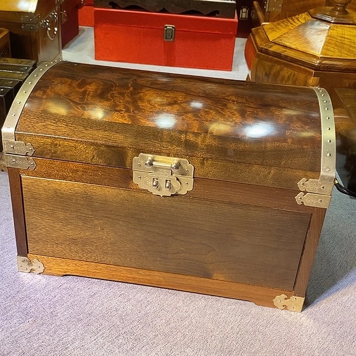 田***野金丝楠金丝楠阴沉木珠宝箱