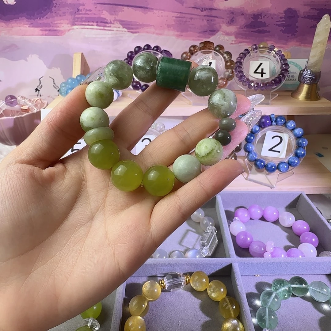 仿水晶非金属青瓷绿祖母晶17米