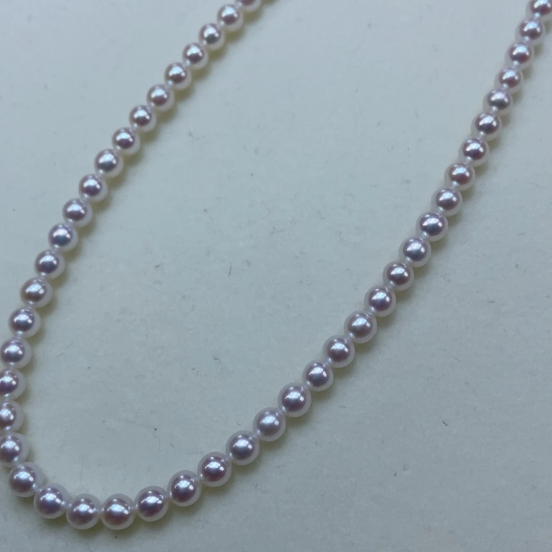 淡水珍珠4/4.5极光粉淡水银S925镶嵌