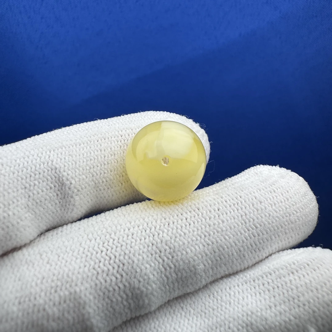A3121天然原矿蜜蜡 百花蜜单珠15.3mm 支持鉴定 假一罚十