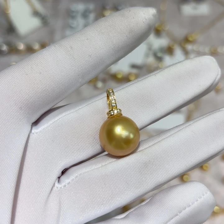 海水珍珠银S925镶嵌颈饰