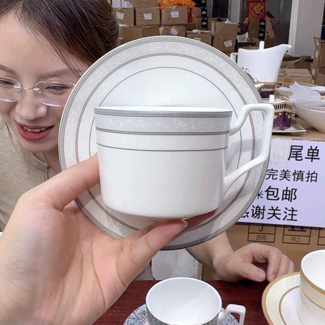 骨瓷高骨250ml咖啡杯碟1套