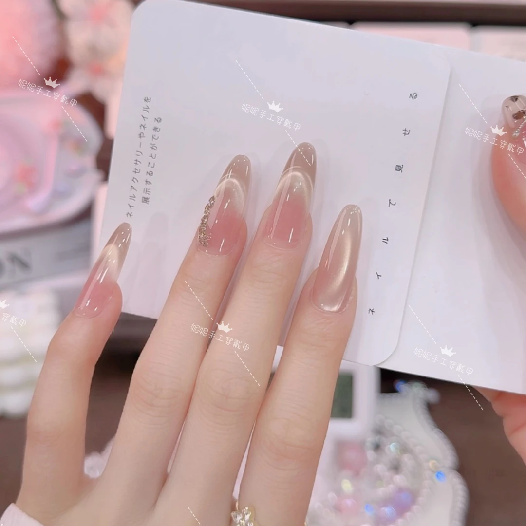 【日落情书】纯手工穿戴甲美甲穿戴式光疗甲冰透渐变流行纯欲