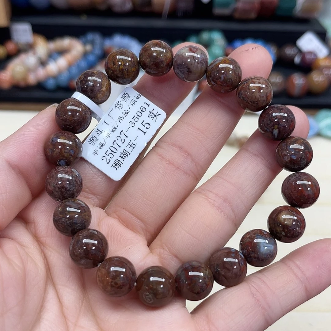 硅化珊瑚（珊瑚玉）手串未镶嵌雪*011