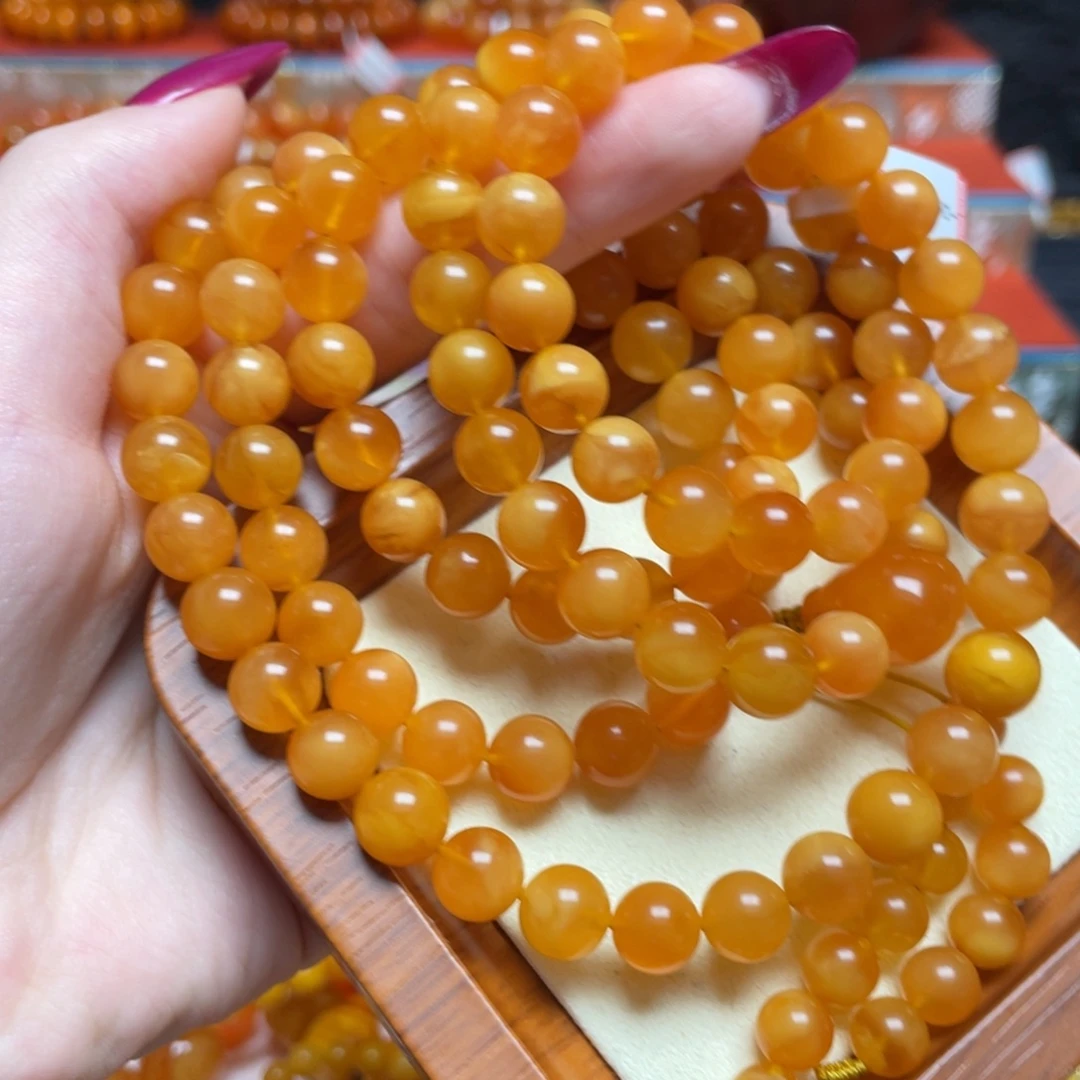 蜜蜡未镶嵌颈饰项链