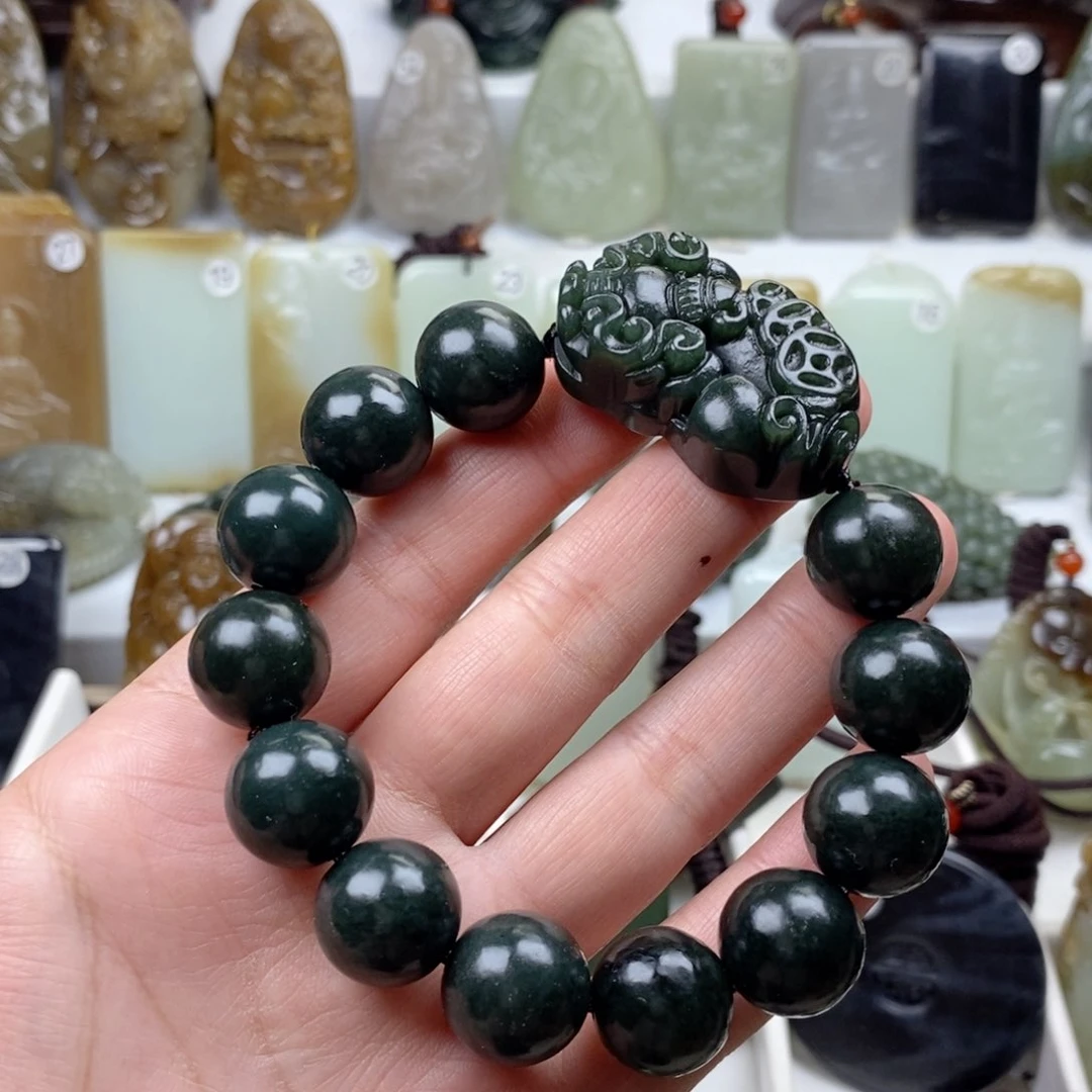 和田玉（青玉）颈饰未镶嵌