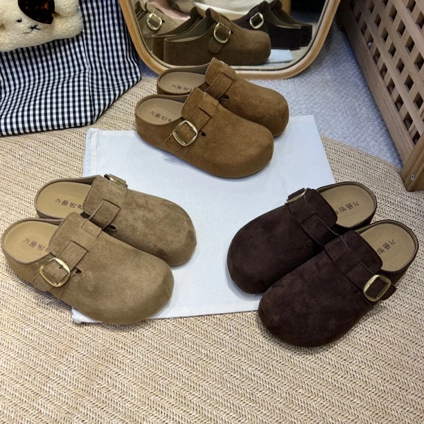 2025新款经典简约卡皮巴拉厚底百搭勃肯半拖内增高5厘米