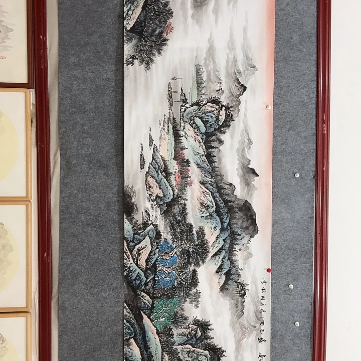 国画手绘国画江山如画