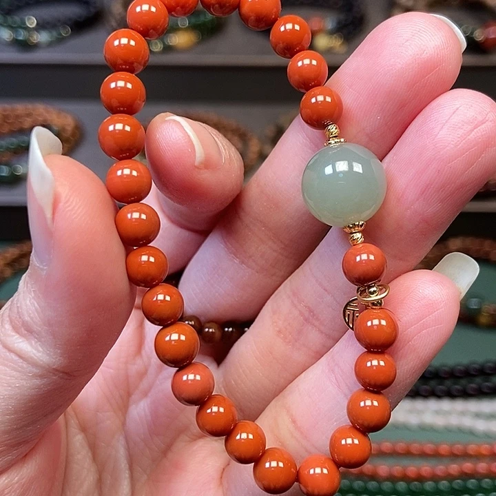 南红玛瑙未镶嵌手链