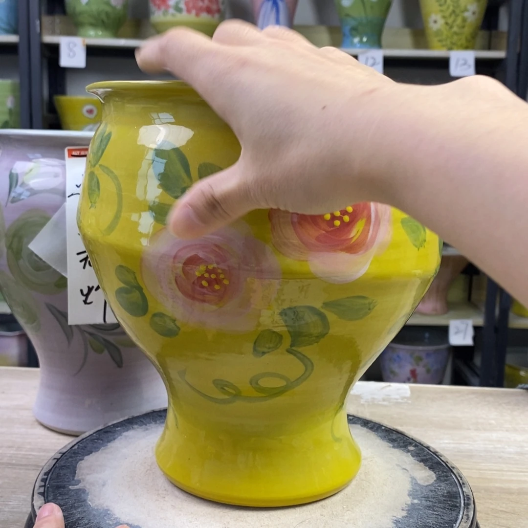 景德镇手工手绘陶瓷花盆