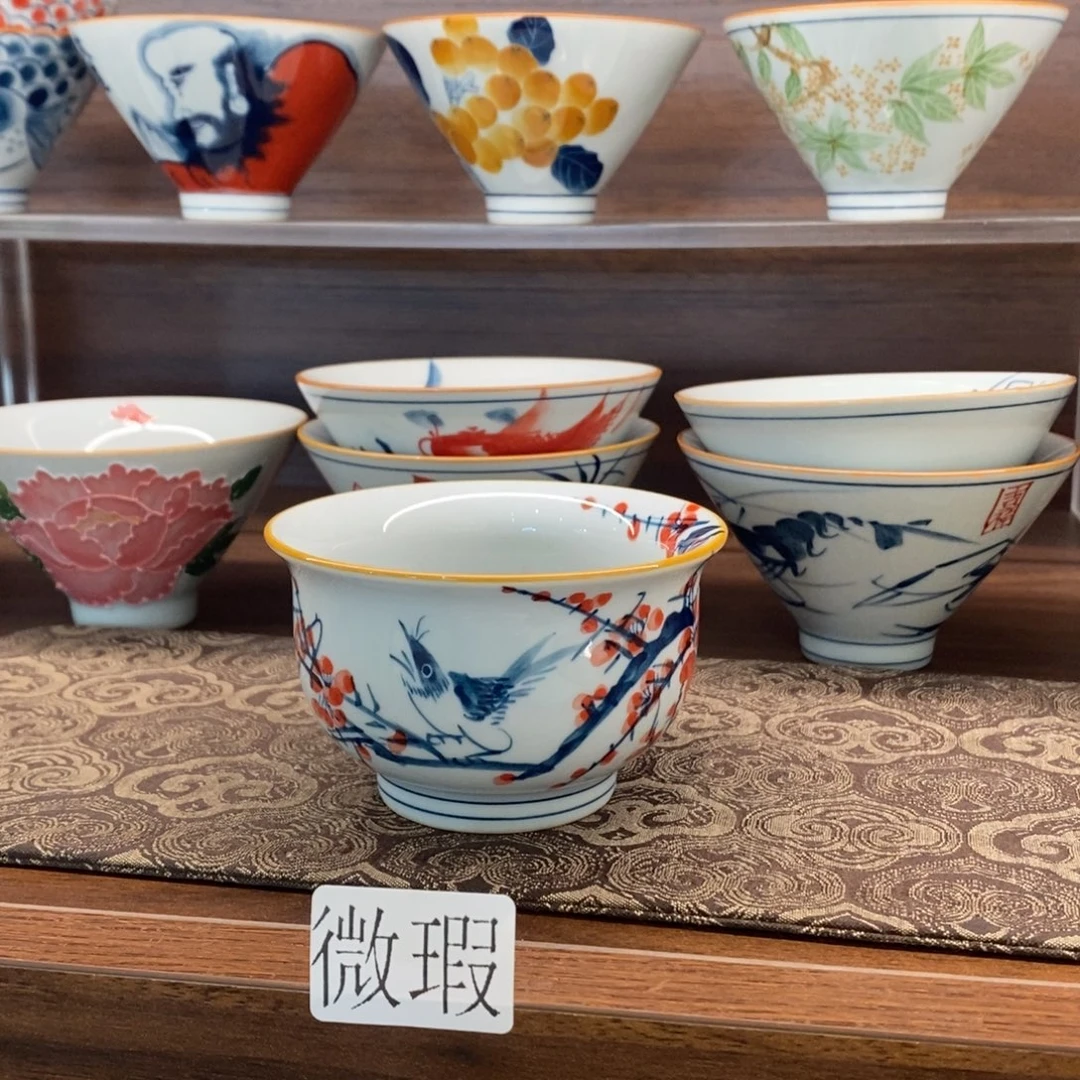 釉下彩老陶泥手工绘制