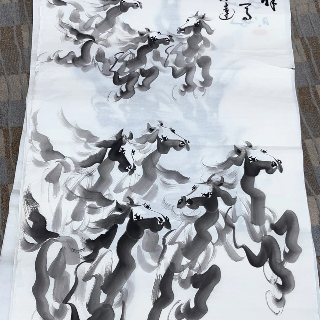 u***h国画曹光辉老师四尺斗方冯