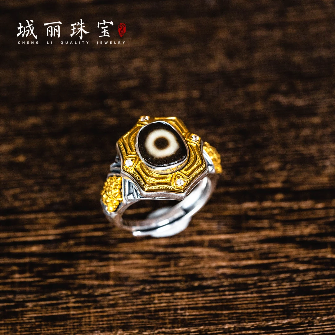 925银戒指 【城丽珠宝】一眼戒指/个TZ-2101