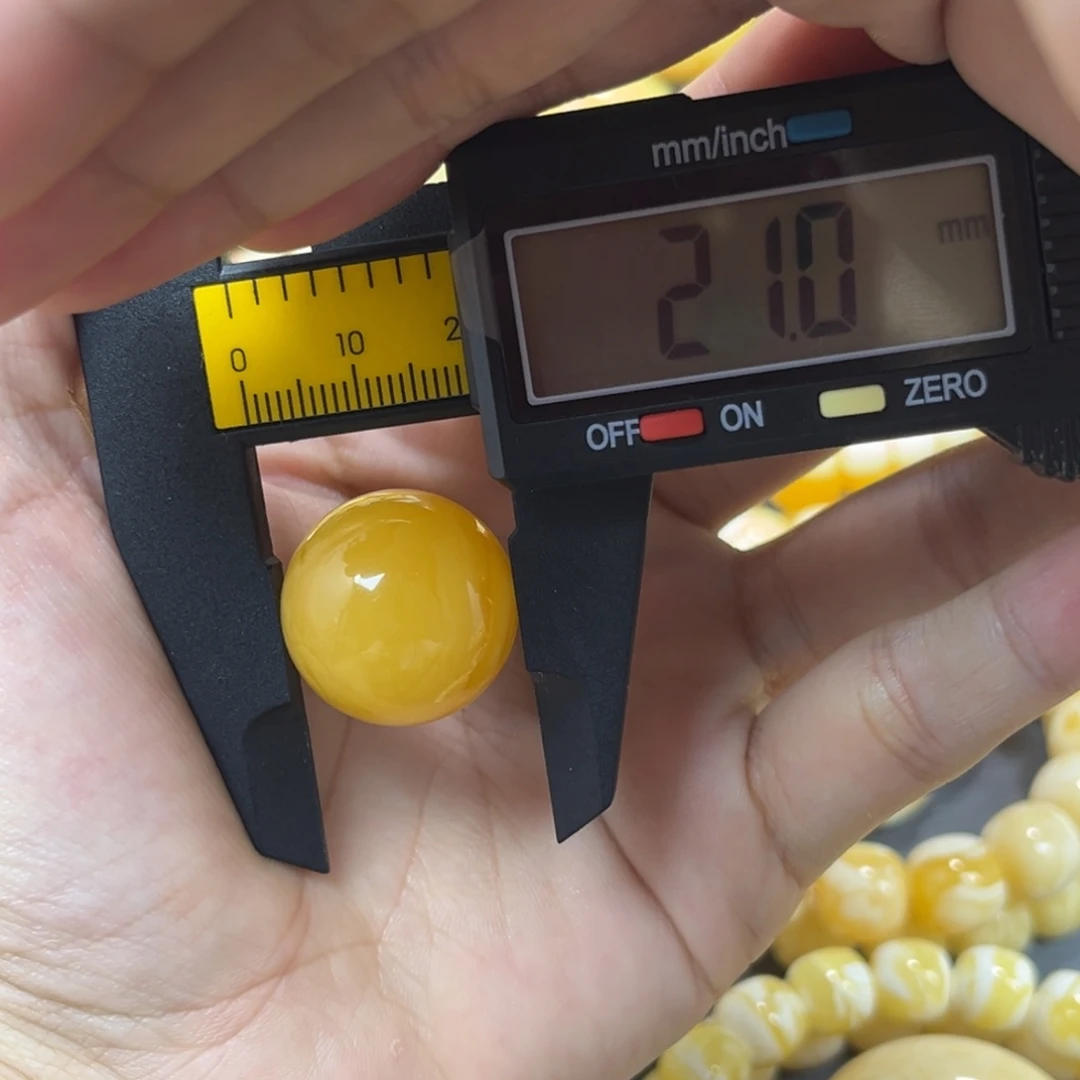 琥珀未镶嵌手串单珠圆珠