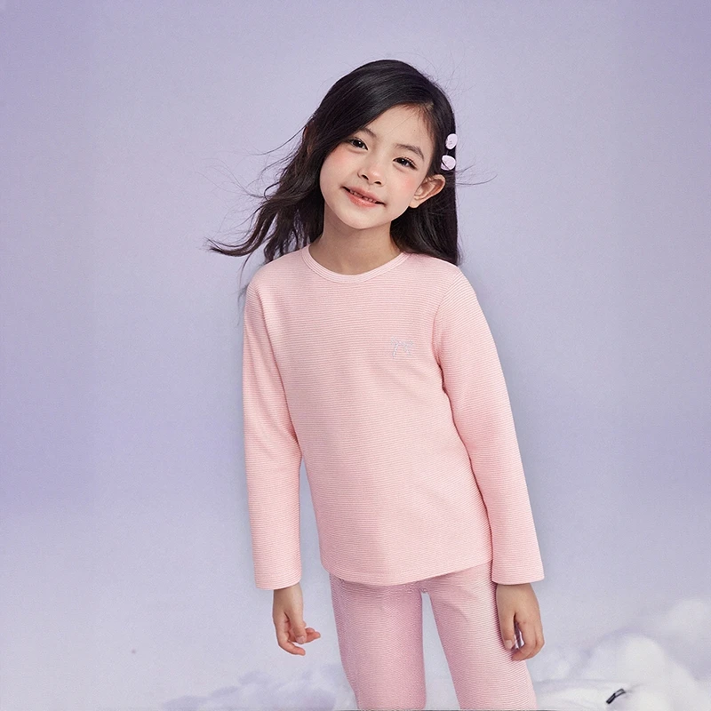 DEESHA/笛莎童装家居服饰冬季新款儿童圆领内衣套装-2M255L902