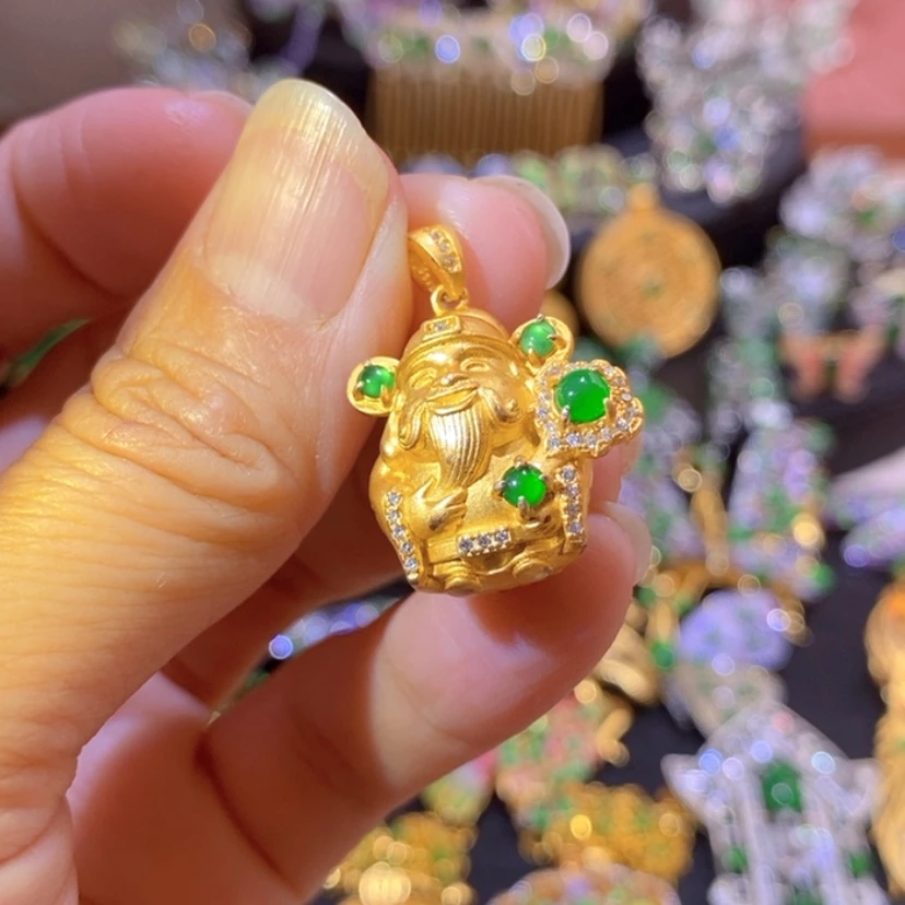 【闪购商品】银S925镶嵌挂件翡翠