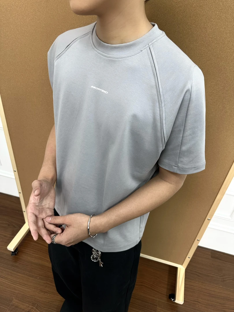 BeOurRule硬挺简约cleanfit结构短款boxy版型正肩T恤宽松短袖上衣