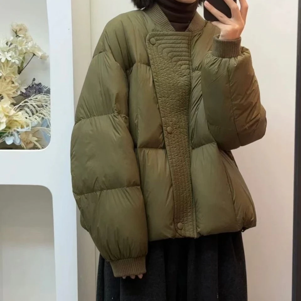 韩尤简同款百搭休闲短款冬季外套