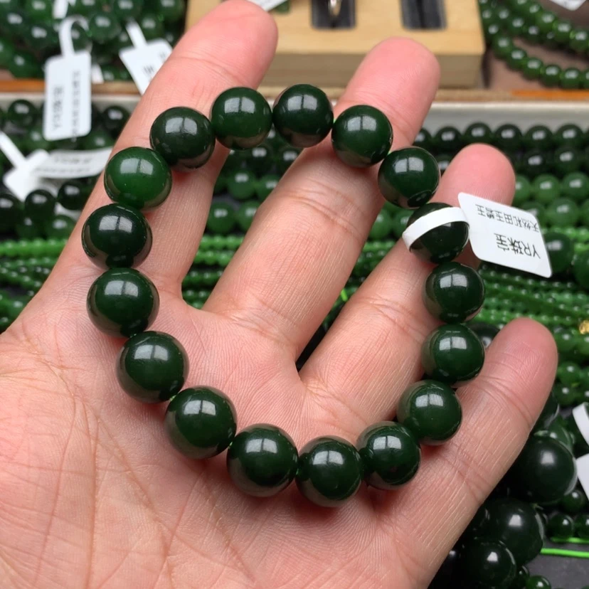 【闪购商品】未镶嵌手链和田玉（碧玉）好****?12