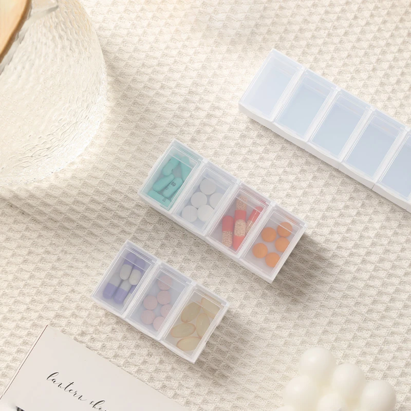 便携式大容量药盒随身可拆卸7格药盒