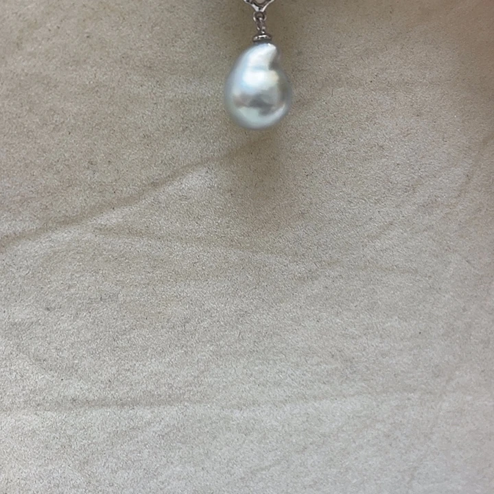 吊坠(不含链)海水珍珠银S925镶嵌