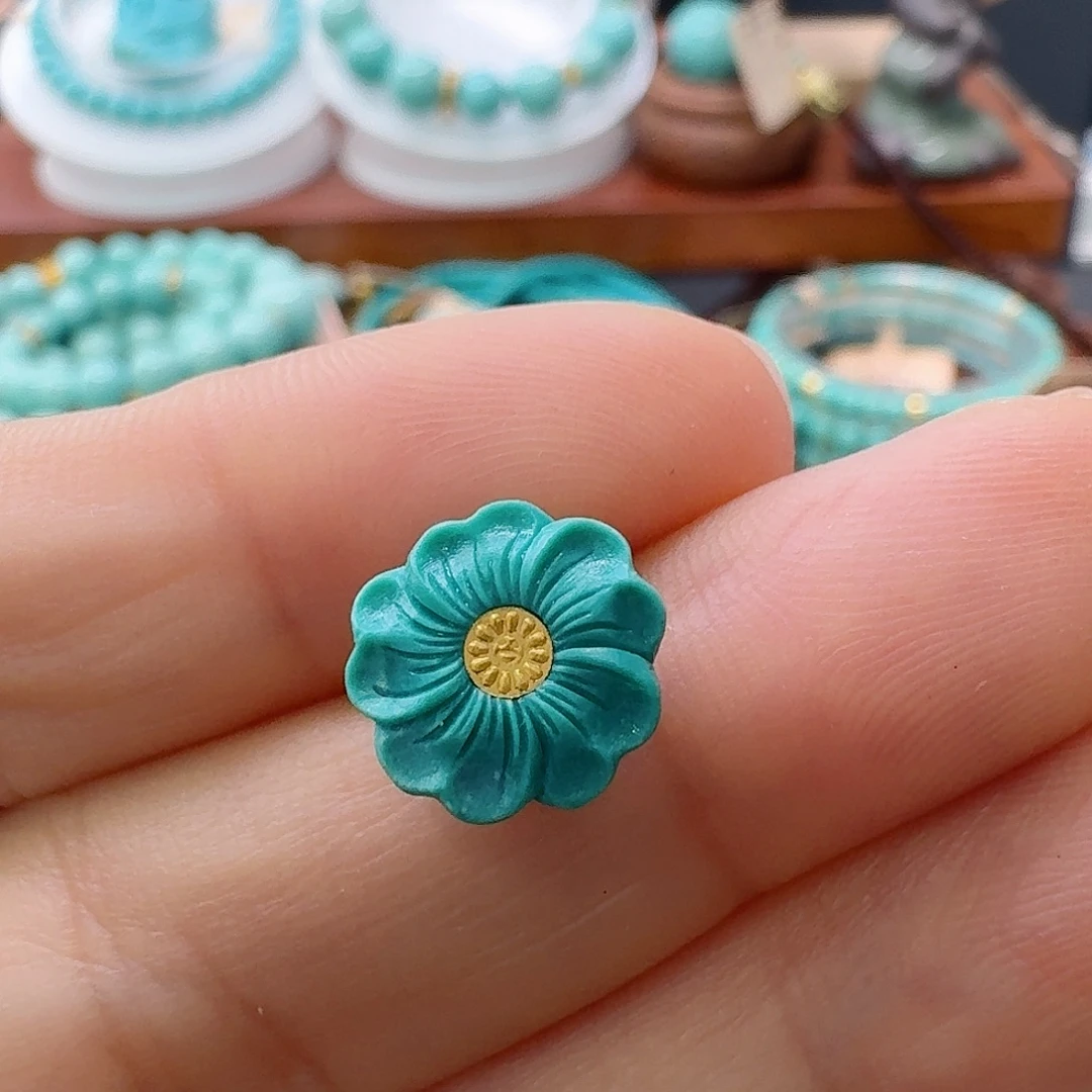 绿松石未镶嵌珠宝半成品