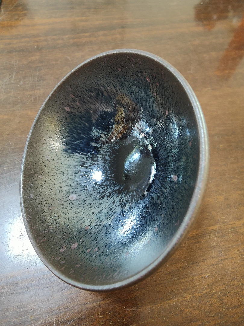 建窑建盏柴烧油滴敛口茶具精品，以直播间为准