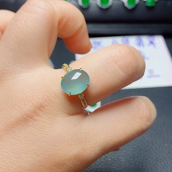 银S925镶嵌戒指翡翠