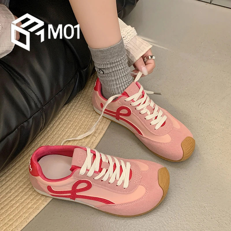 M01超火明星同款内增高德训鞋女夏黄色芭蕾阿甘鞋厚底休闲运动鞋