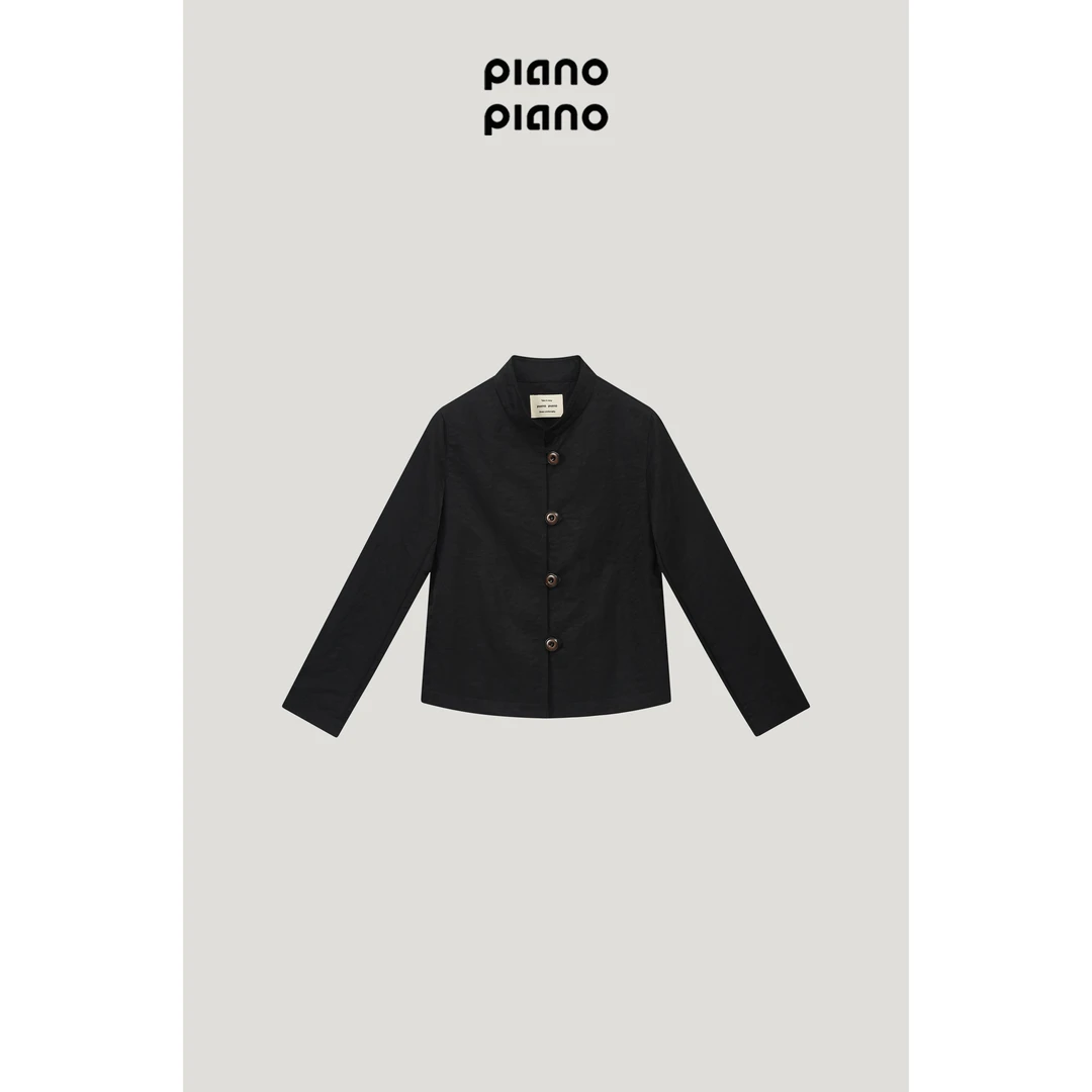 piano piano【中式外套】翻领正肩高级感定制面料休闲外套LQW058