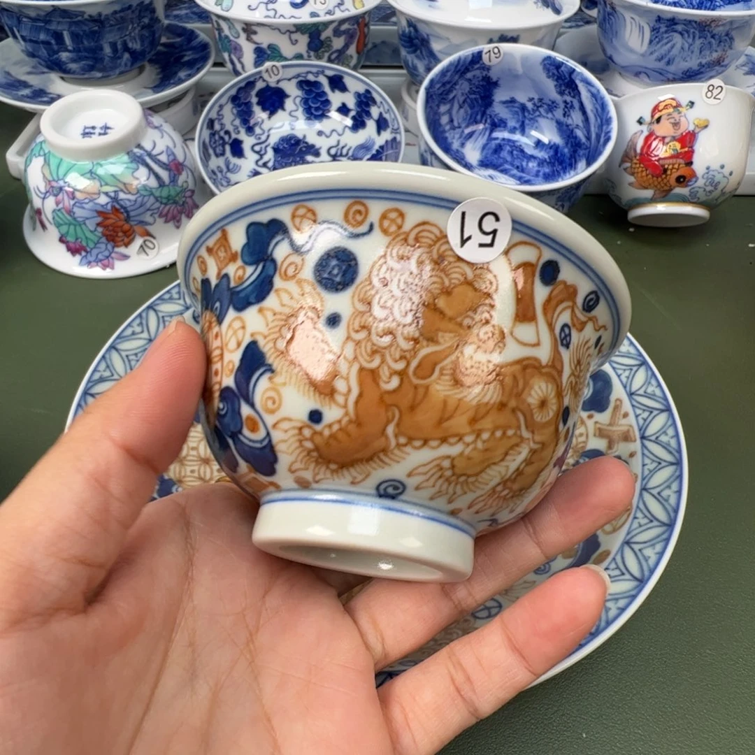 陶瓷景德镇纯手工纯手绘茶具木木51