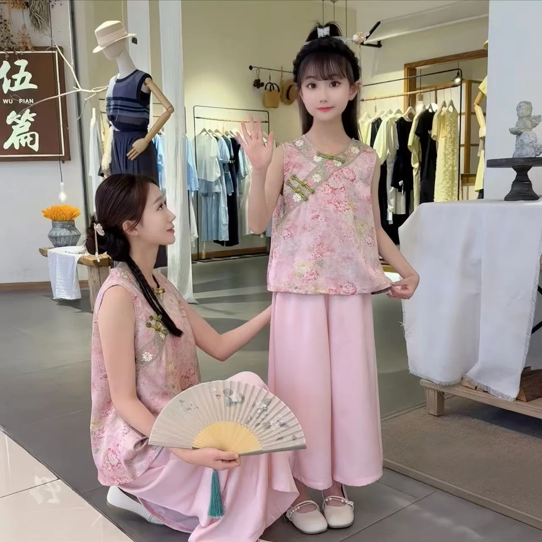 【云梦海棠】汉服女童套装夏季2025新款洋气女孩国风新中式童装