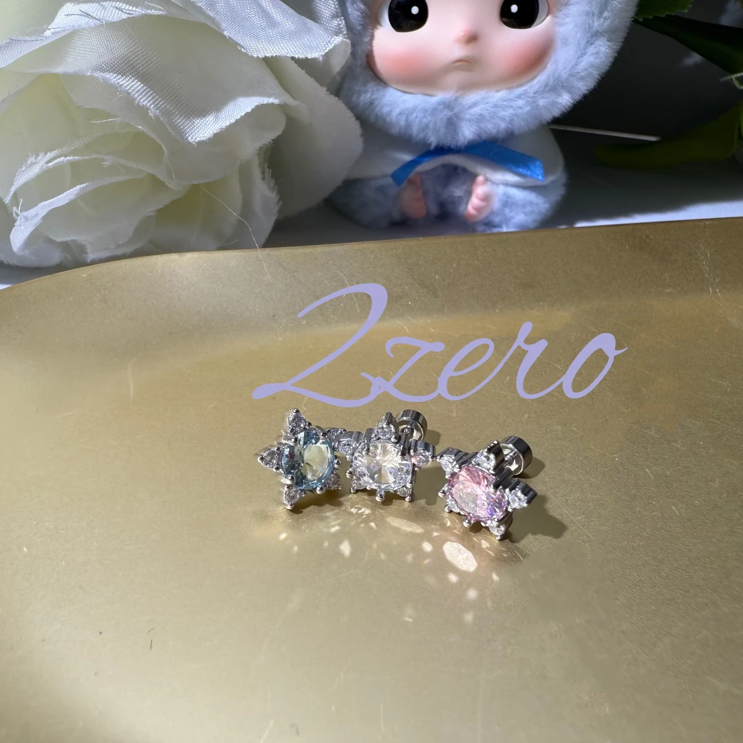 繁星爆闪星星钛钢耳环2025新款爆款高级感气质耳钉耳钉夏天高级感