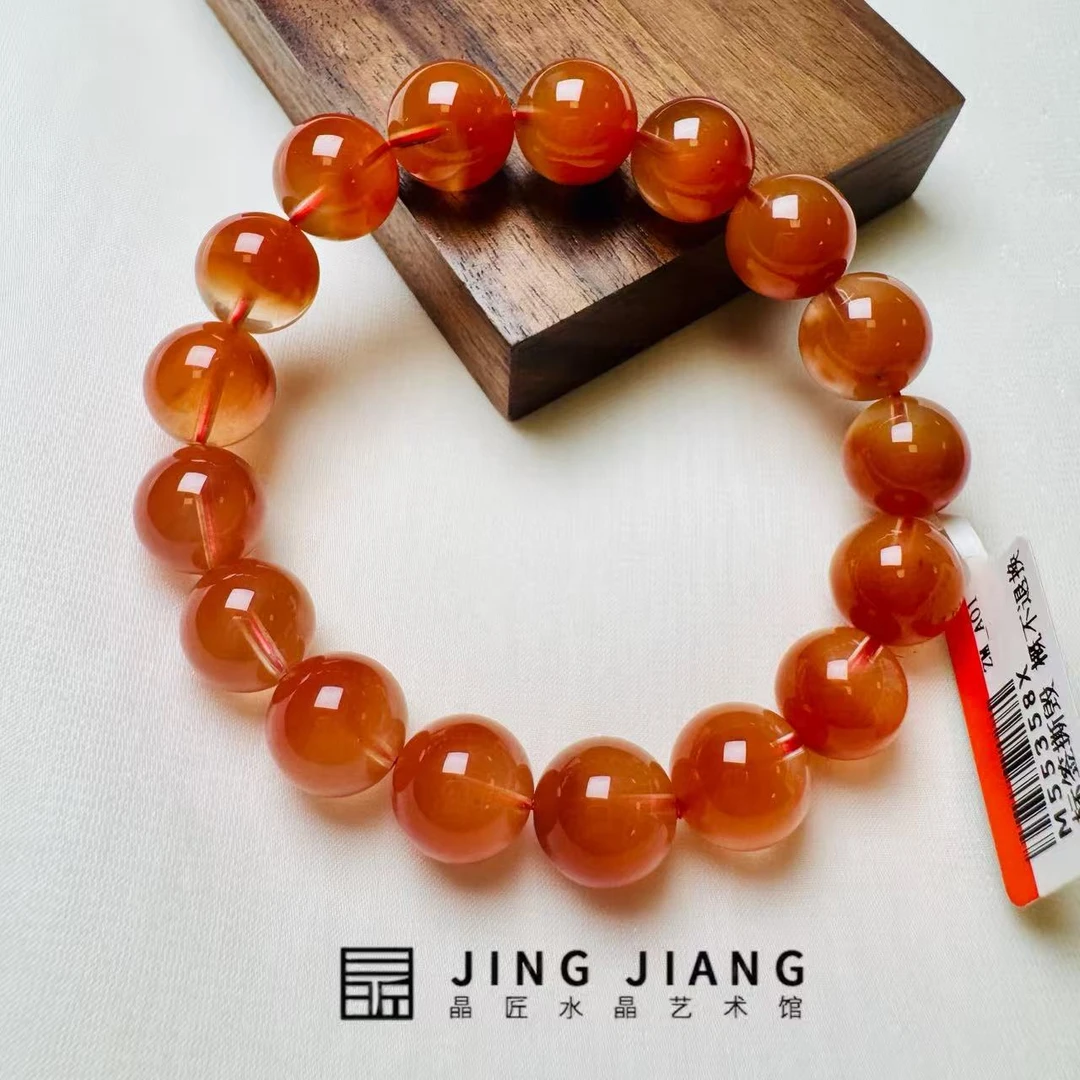 晶匠红兔毛手串12mm+  编号H-M55358X