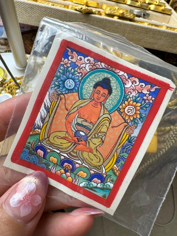 铜吊坠 纯手绘五爷吊坠五台山