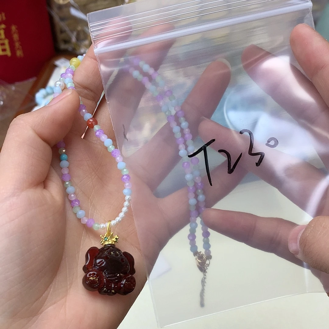 琥珀项链未镶嵌项链