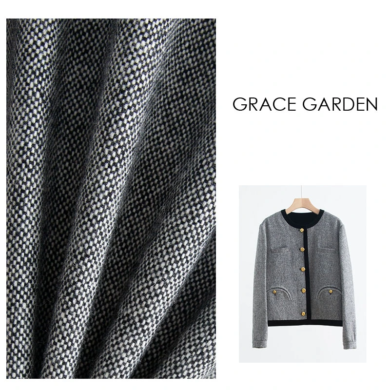 【开口笑！轻奢系列！】圆领斜纹金属扣短外套MF3H0466