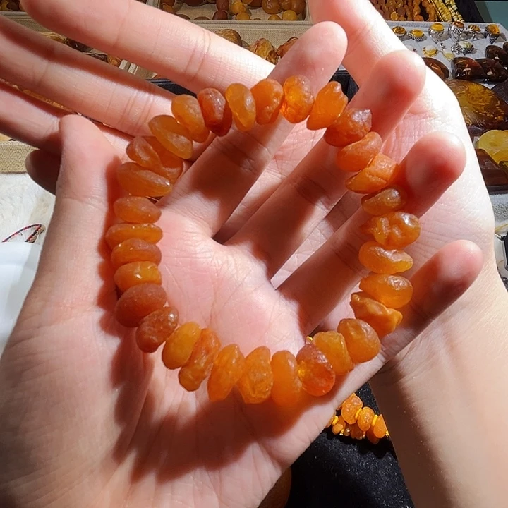 手链琥珀未镶嵌蜜蜡海漂盘缠手串