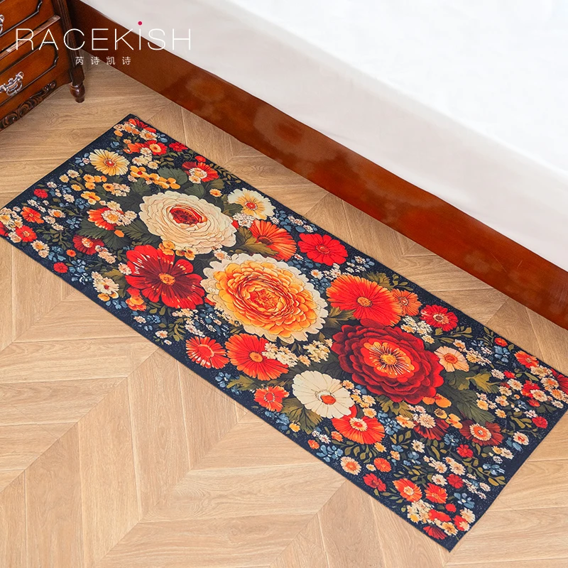 Racekish陌上花开地垫床边飘窗玄关走廊长条地毯地垫