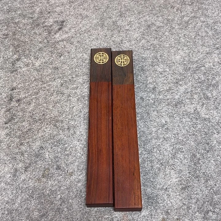 书法窗**蝉镇尺一对作品