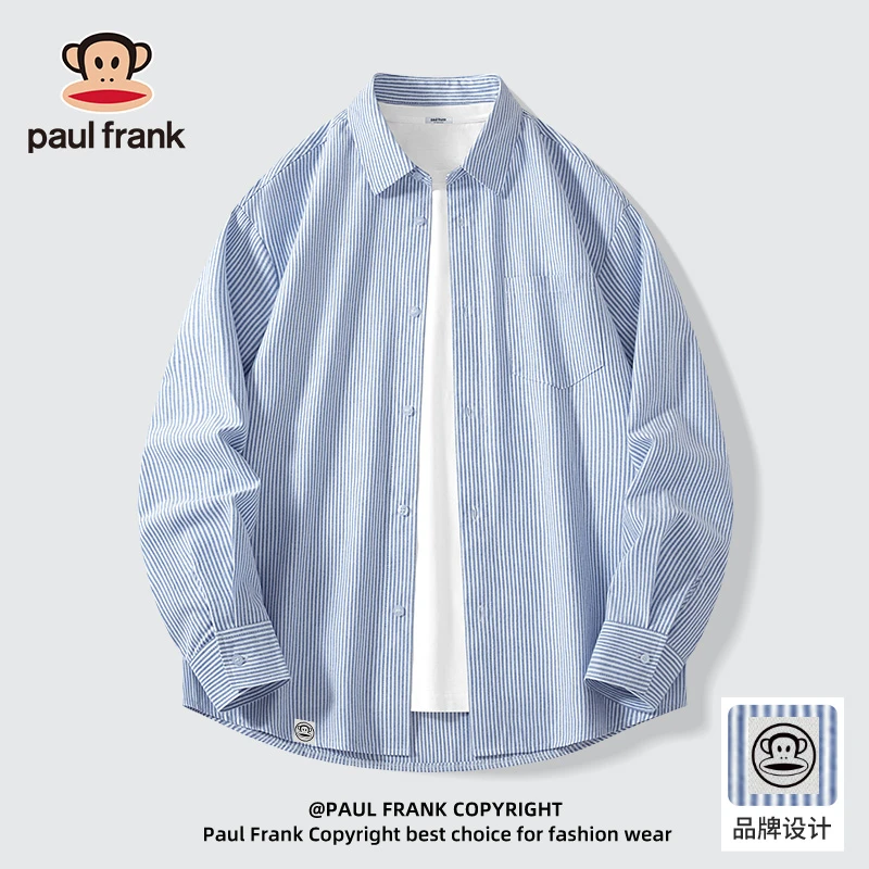 paul frank/大嘴猴paulfrank/大嘴猴男士男生衬衫长袖外套衬衣