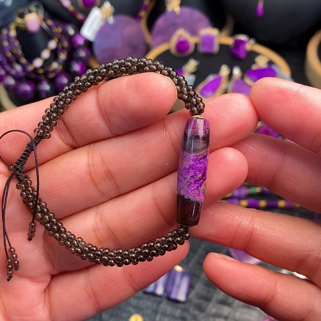 苏纪石（舒俱来）手链18K金镶嵌