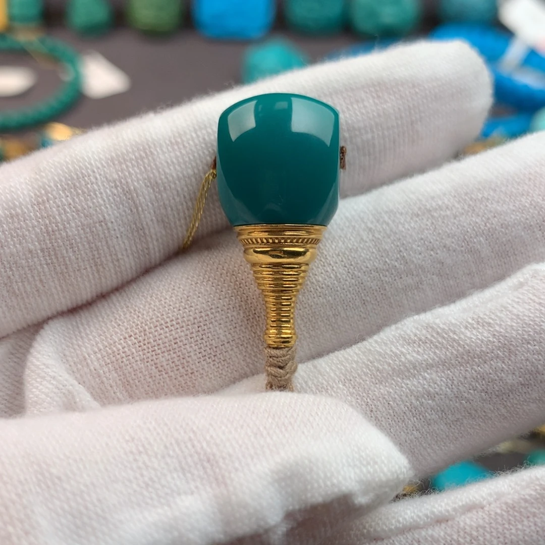 绿松石未镶嵌发饰12*12mm