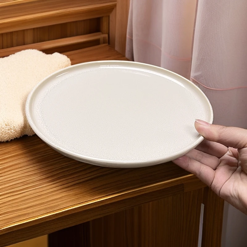 ｛2个装｝盘家用盘子排盘创意简约陶瓷圆形辣3013平盘底盘小型欧式