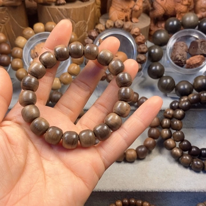 手串/手链檀香木老山檀奶香味1011黑肉两颗瑕疵